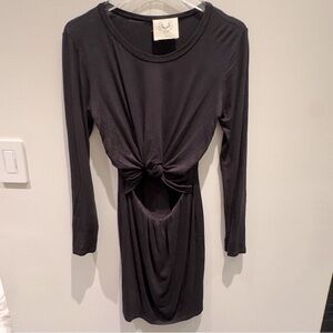 NWOY- Fantastic Fawn Black Knot Dress Size Small